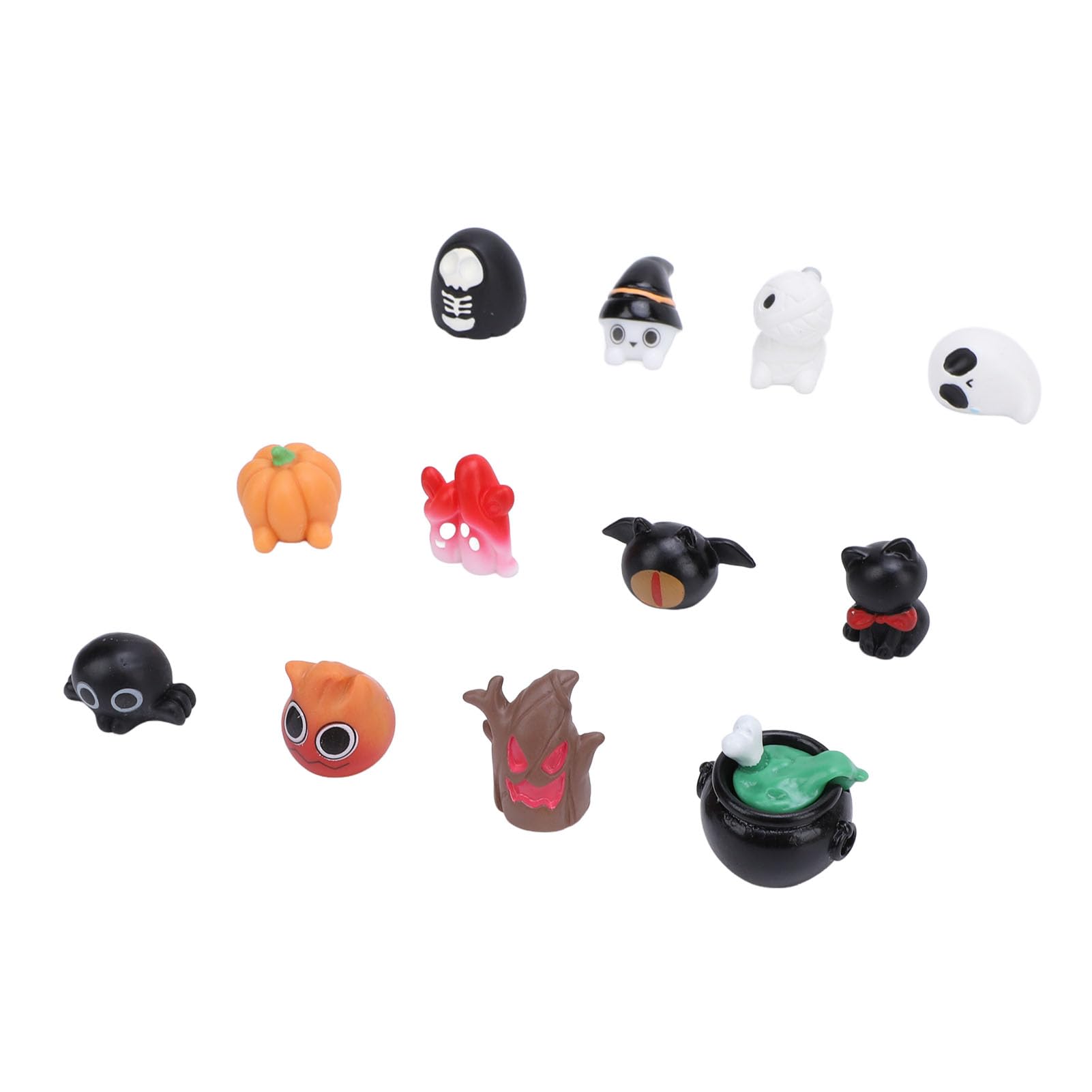 Holiday Miniature Figurine Set Resin Water Proof Slick Surfaces Ghost Skull Miniature Figurines