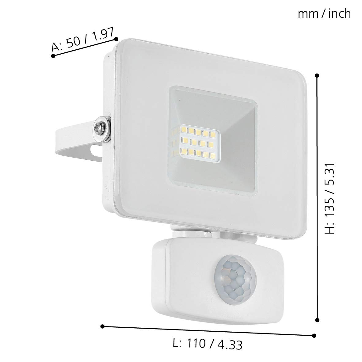 EGLO LED projecteur extérieur Faedo 3, Lampe Murale 1 Flamme en Aluminium