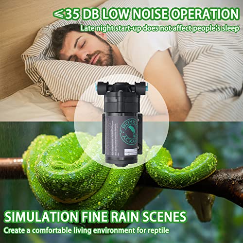 Reptile Mister, Quiet Reptile Misting System, Reptile Fogger Humidifiers With Fine Water Mist Nozzles, Terrarium Mister For Reptiles, Amphibians, Plants, Tank, Paludarium And Vivarium #TOP1