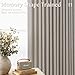 Extra Wide Curtains 60 Inch Width 84 Inches Long for Living Room Bedroom Light Filtering Semi Sheer Farmhouse Pleated Curtain Hooks Rings for Patio Sliding Door Large Window Burlywood Taupe 1 Panel