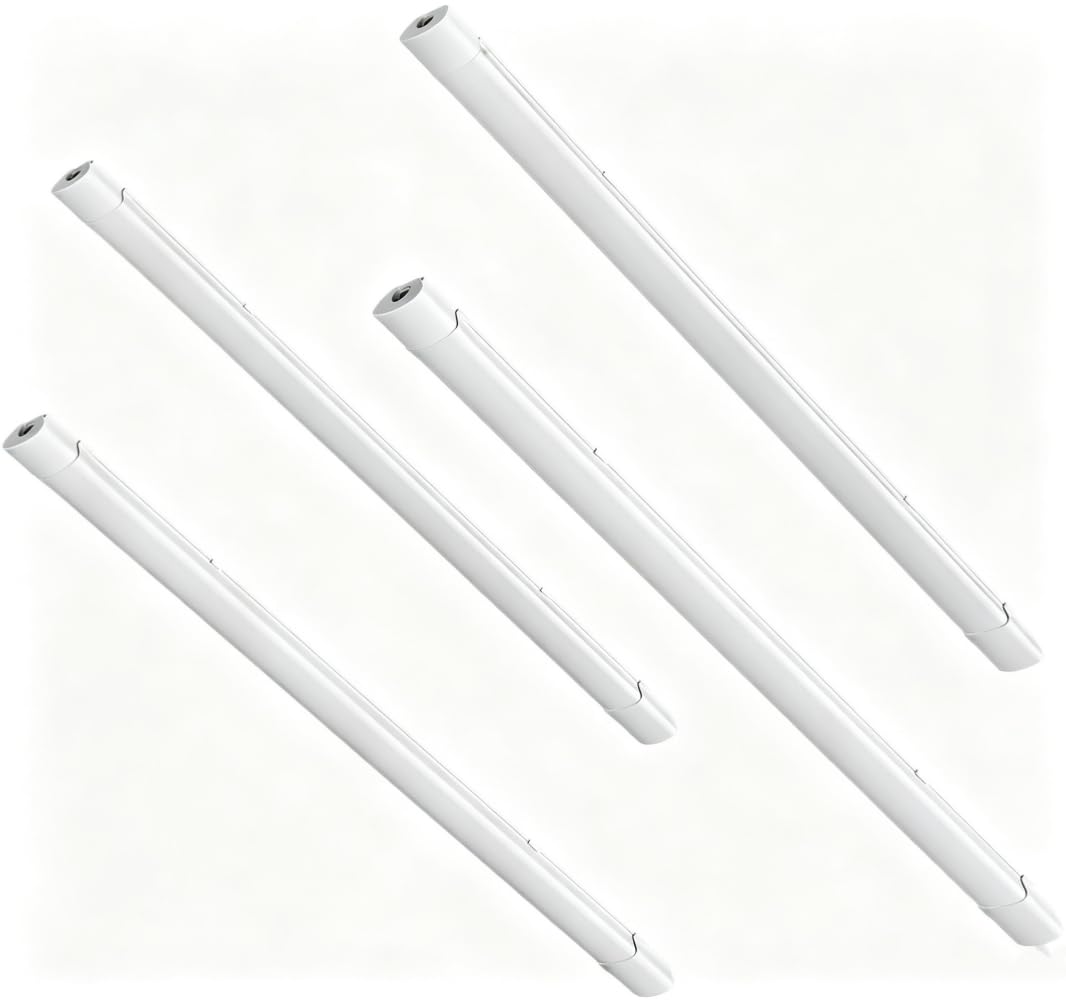 papasbox Confezione da 4 tubi fluorescenti a LED da 120 cm, resistenti all'umidità, 40W, plafoniera a LED | IP65, luce bianca fredda 6500K, ideale per cantina, officina e cucina