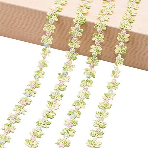 Miniatura 2 de Cintas bordadas de encaje con flores de 5 yardas, adornos de tela, costura hecha a mano, materiales para manualidades, accesorios de ropa,