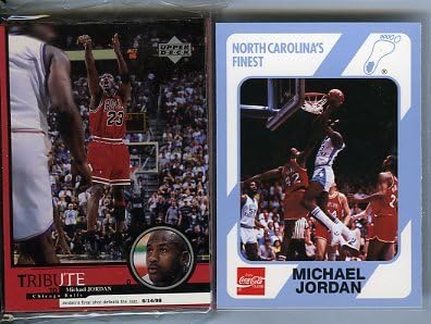 1999 Upper Deck Michael Jordan HUGE Complete 30 Card Tribute Set+Special BONUS UNC Michael Jordan Rookie Card !