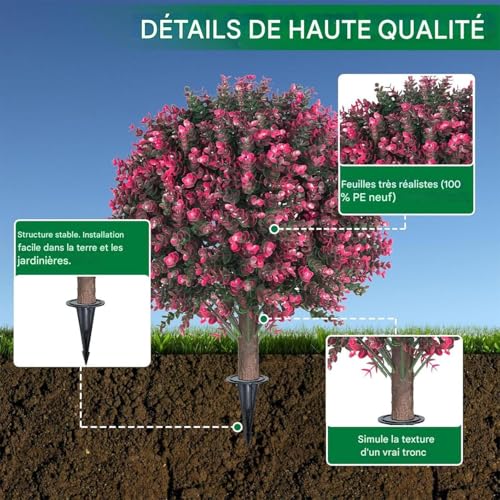 Arbuste résistant aux intempéries et topiaire de buis pour décoration terrasse - 5