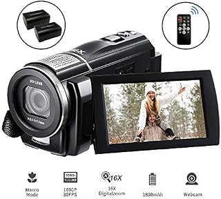 Full HD Video Camera Camcorder, ORDRO Portable 24MP Full HD 1080P 30FPS Camcorder