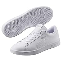 PUMA Unisex Puma Smash v2 L Low-Top, Puma White-Puma White, 44.5 EU – Ansicht 4
