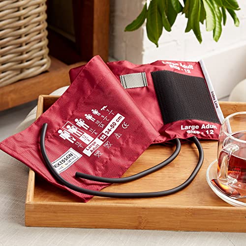 Mckesson Lumeon Nylon Blood Pressure Cuff And Bladder, Burgundy, Adult Medium, 34 Cm To 50 Cm, 1 Count #TOP7