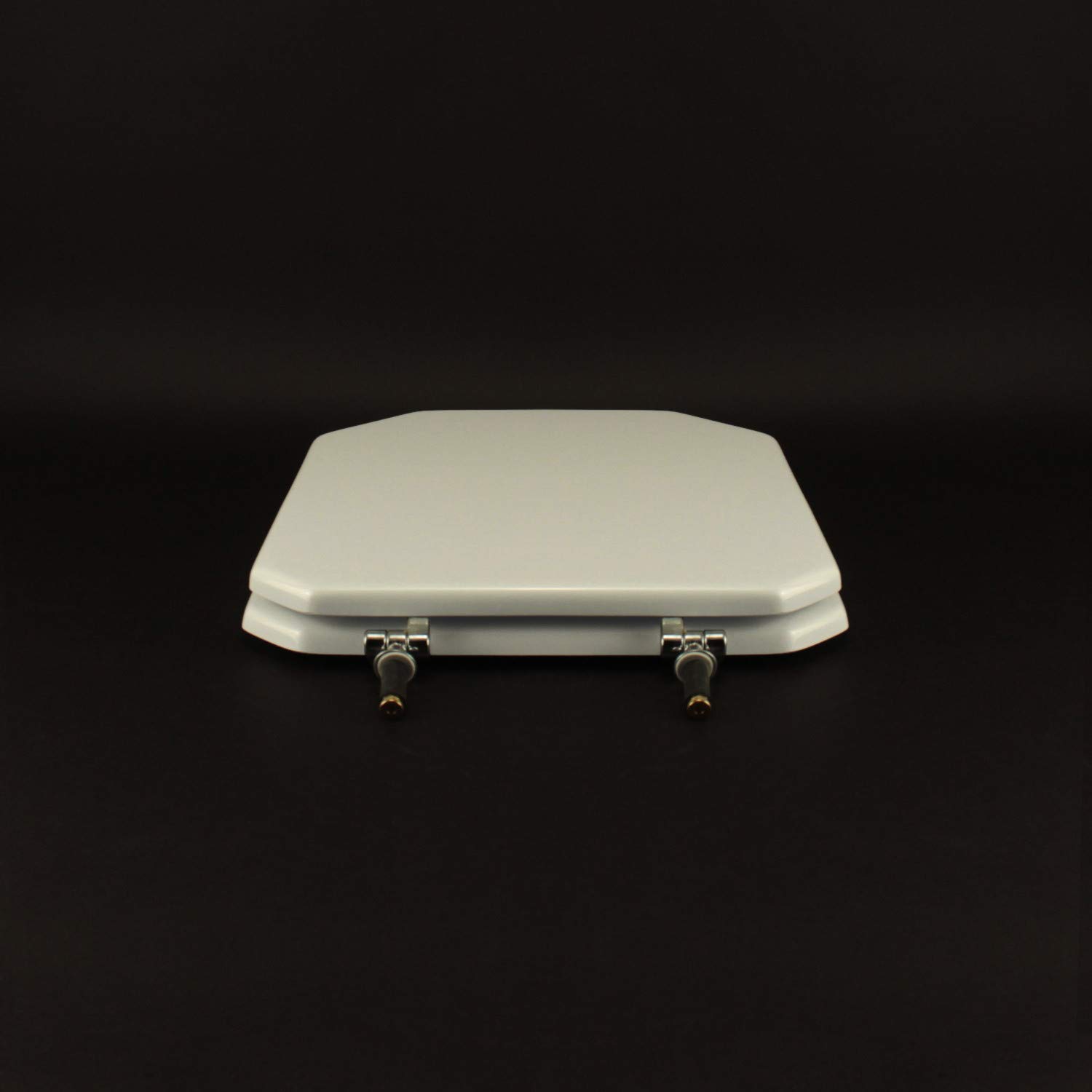 ACB/Colbam Inodoro Laufen-duravit 1930. octogonal, blanco, cremallera de cromo, asiento de inodoro.