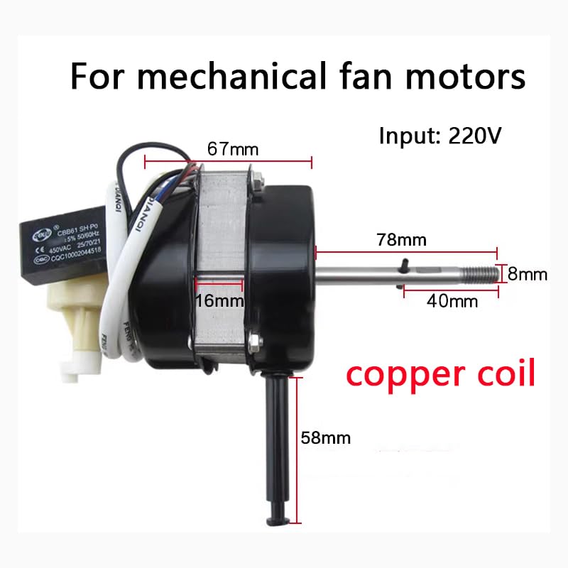 General-purpose electric fan motor double ball bearing 16-inch 400MM floor fan table fan head - (Speed: copper coil)