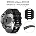 ANCOOL for Fenix 6X Pro Watch Band/Fenix 5X Watch Band/Fenix 7X Watch Band 26MM Silicone Watch Band for Fenix 8 51mm/6X/5X Plus/7X Pro(Black-Grey)