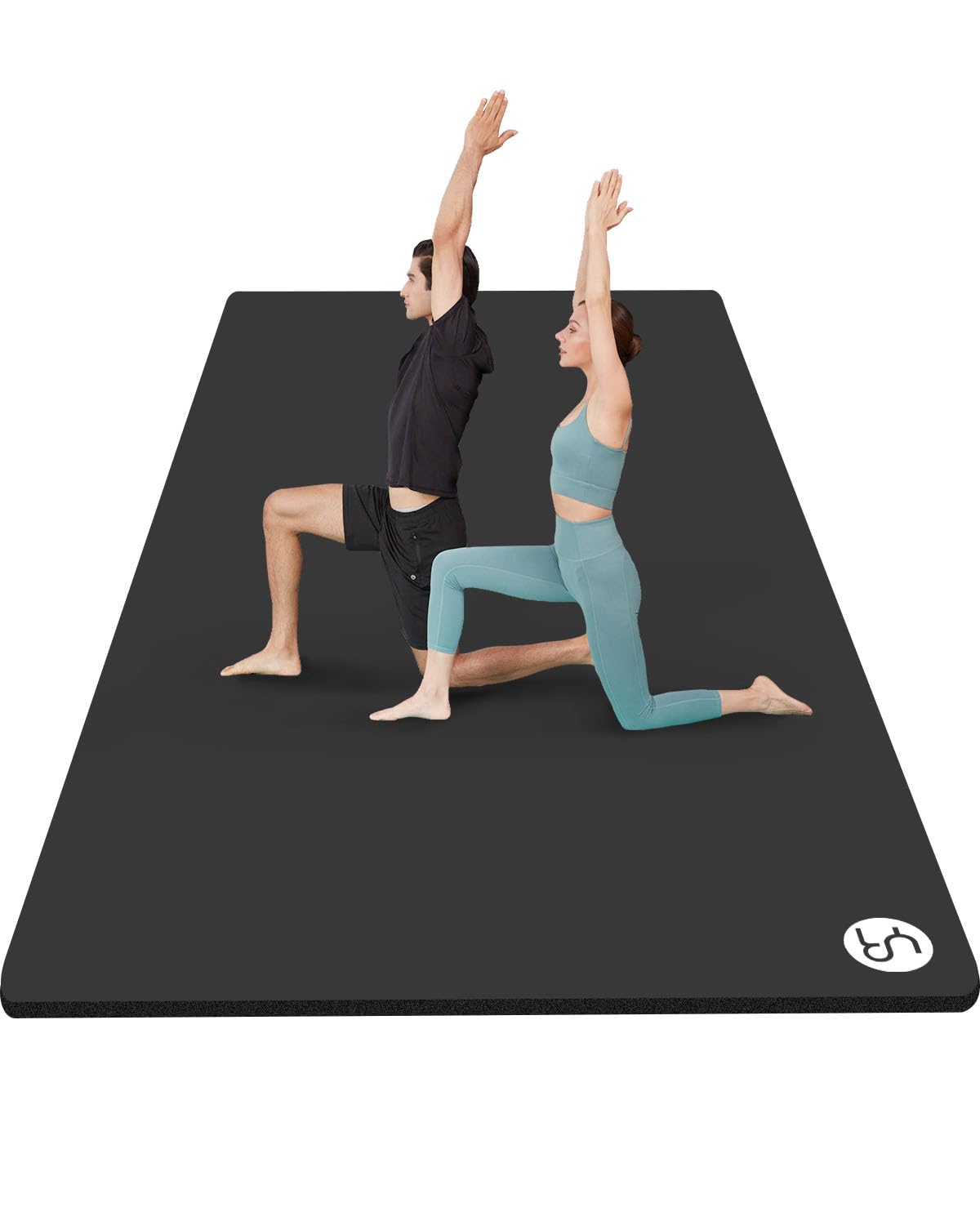 Grand Tapis de Yoga 200×130cm 15mm/10mm Épais NBR Tapis de Gym pour Fitness Pilates étirements Enfants Jouant Tapis de Sol