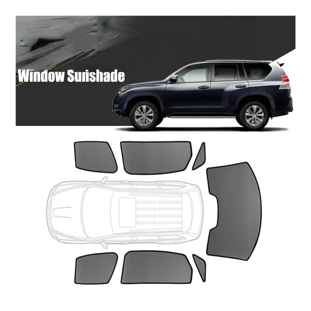 Armaturenbrettteppich Magnetische Auto Fenster Sonnenschirm Für Land Für Cruiser Für Prado J150 2010-2023 SUV Vorhang Mesh Frontscheibe