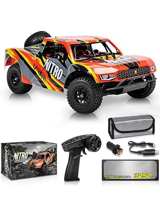 Verahaus 1/8 Scale Brushless RC Cars for Adults，Max 40mph Electric Off-Road Monster Truck,Waterproof High Speed RC Car 4WD Remote Control Car with 3S