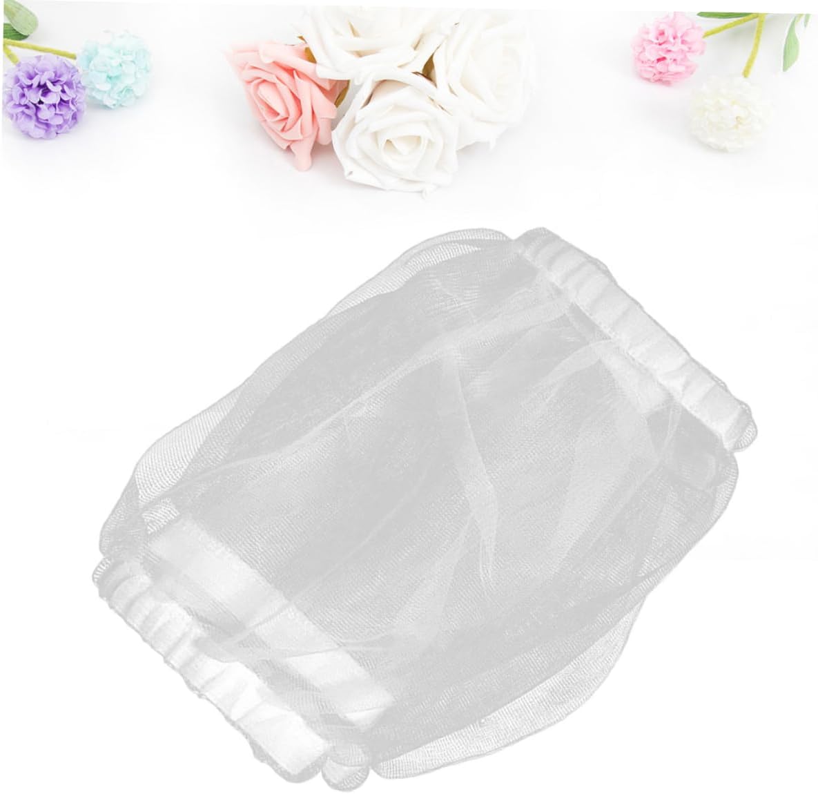 POPETPOP 1Pc Lightweight Mesh Bird Cage Cover for Parrots White Breathable Cage Skirt for Pet Birds Easy Install