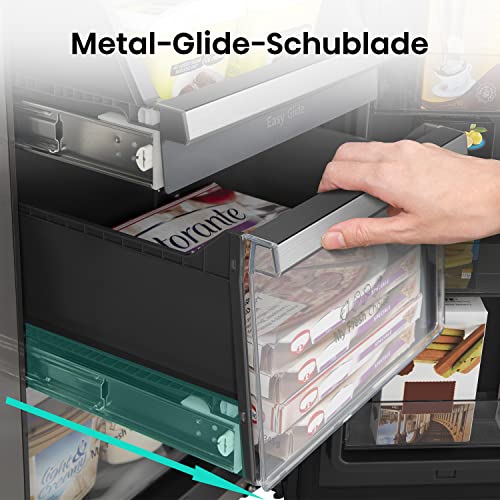 Hisense RQ760N4BFE Cross Door Kühl-Gefrierkombination /178,5 cm/Inverter Kompressor/Total NoFrost/Multi Air Flow/Wasserspender/Kühlteil 352 l/Gefrierteil 232 l/schwarz