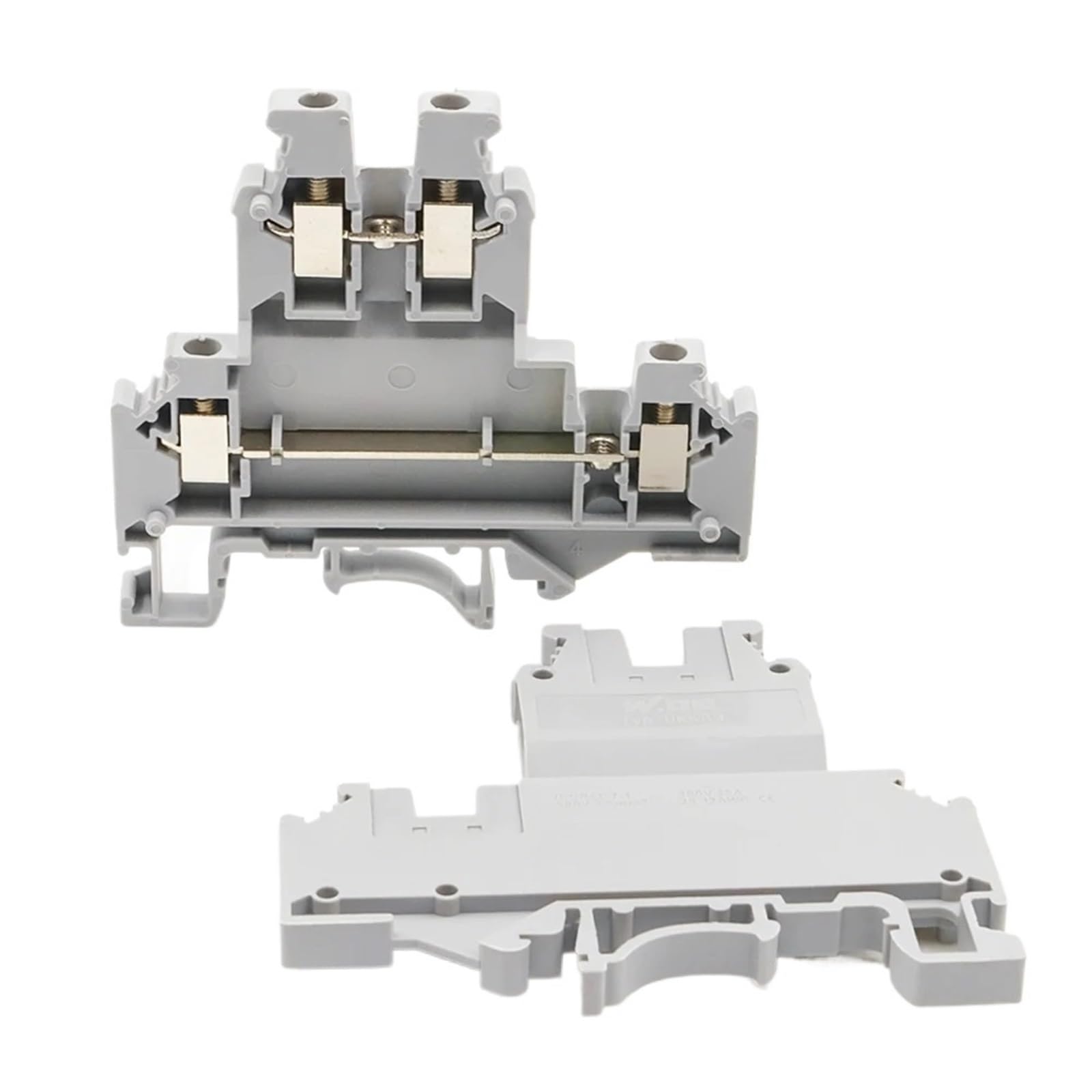 JDOUNFMO 10Pcs UKKB 3 DIN Rail Terminal Block 32A/500V Screw Clamp Compact 5.2mm High-Current Electrical Connectors