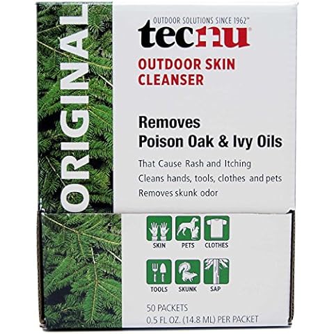Tecnu Original Poison Oak & Ivy Outdoor Skin Cleanser Individual Use Packets -First Step in Poison Ivy Treatment, 0.5 Fl Oz (Pack of 50) Cover