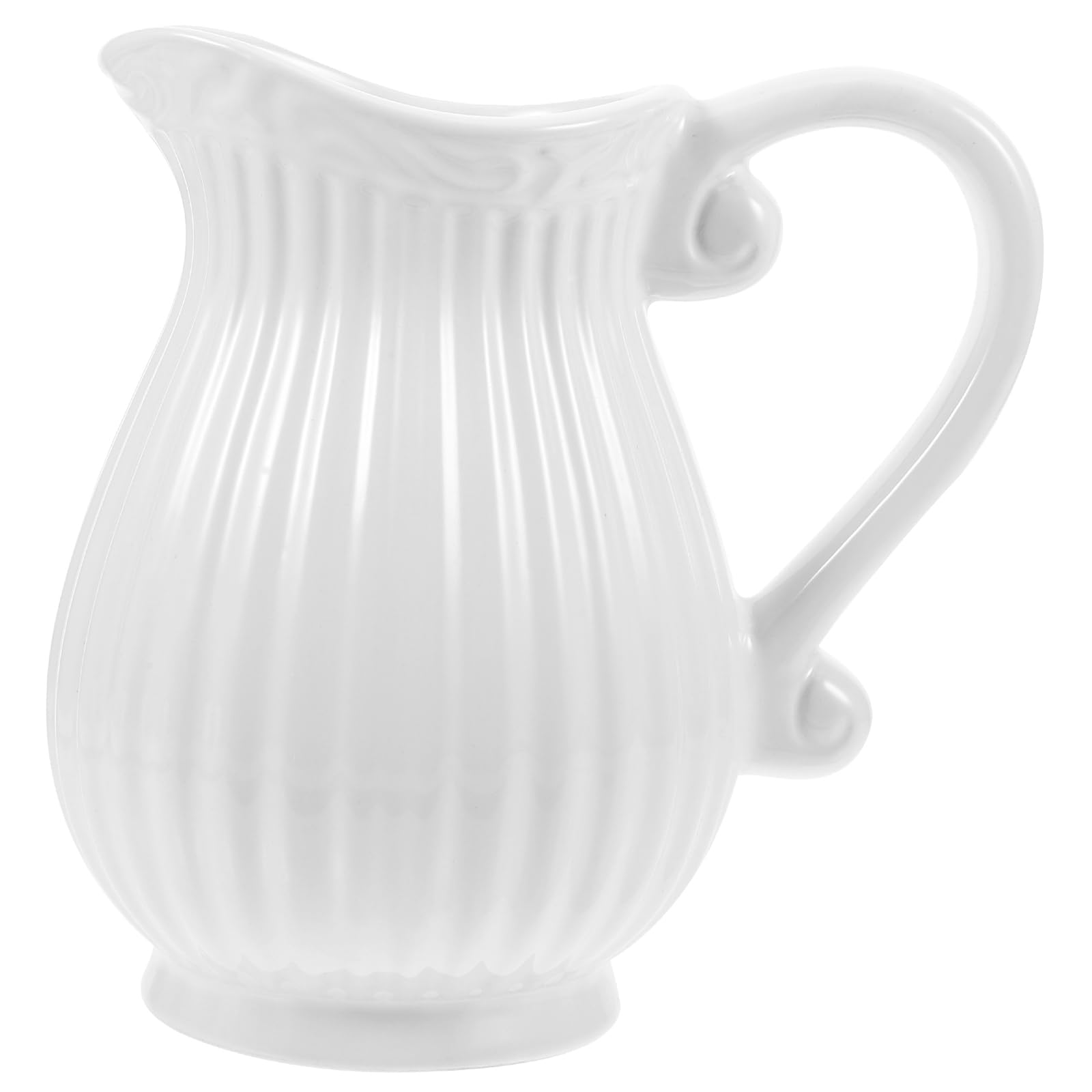 Amosfun Vase Mit Blumenkrügen Gießkanne Dekorative Blumenvase Dekorative Vasen Für Luxuszimmer Rustikale Blumenvase Milchkännchenvase Alte Vase Französisch Keramik Weiß Blumenarrangement