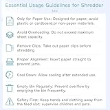 iOCHOW Auto Feed Paper Shredder: 150-Sheet Micro Cut Security Level P-4 Shreds Document & Credit Card Quiet Commercial Heavy Duty Shredder Continuous Running Time 30 Minutes with 25L Pull-out Bin - Image 7