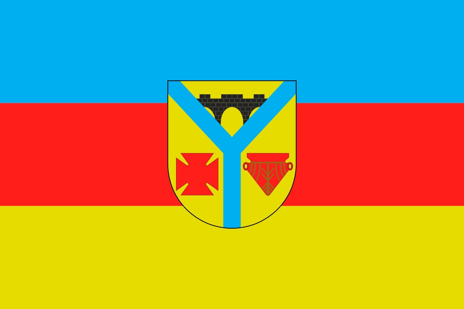 Drapeau Chernivtsi Raion Vinnytsia idéal pour décoration de salle