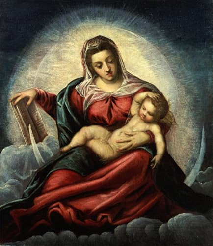 Toile Tintoretto La Dame et l'Enfant déco salon luxe