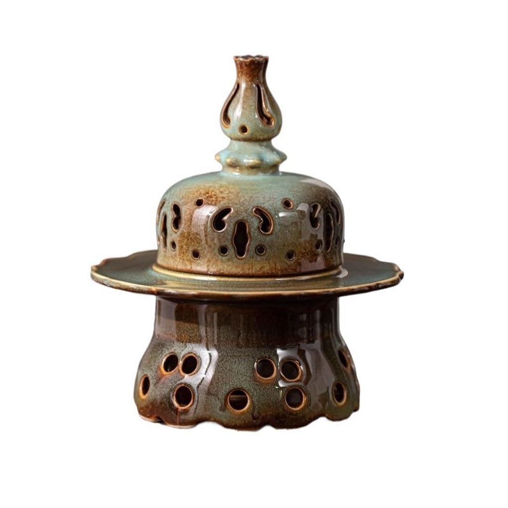 Incense Burner Ceramic Antique Gourd Incense Burner, A Zen-inspired Ornament For Home, Study, Or Tea Room Waterfall Incense Burne