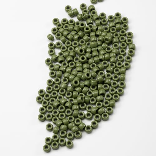 Image of Gxueshan 1000 Pcs Acrylic Pony Beads 6x9mm Bulk for Bracelet Necklace Jewelry Making Earring Hair Braiding Kandi Beads
