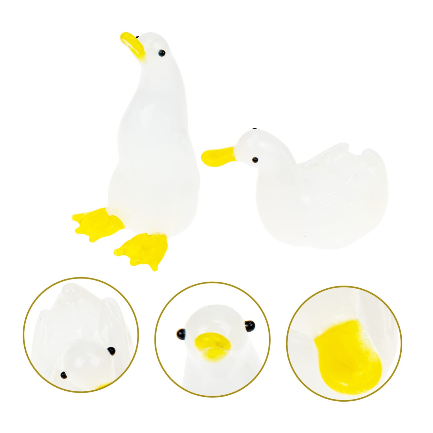 OUNONA 6stücke Kristall Tierfigur Schwan Und Ente Handgefertigte Miniatur Deko Für Tisch Und Garten Als Für Besondere Anlässe Hochwertige Dekoration Für Zuhause Und Veranstaltungen