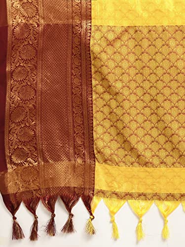 Image of Avantika Fashion Women's Woven Cotton Silk Art Silk Banarasi Saree With Blouse Piece