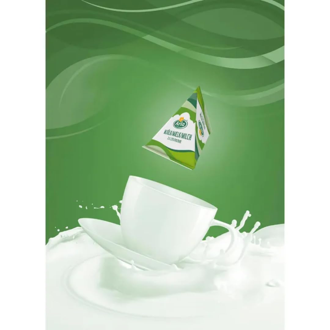 Arla Milch fettarme H-Milch-Portion 1,5% Fett, in Tassenportionen, je 20ml, 200 Stück