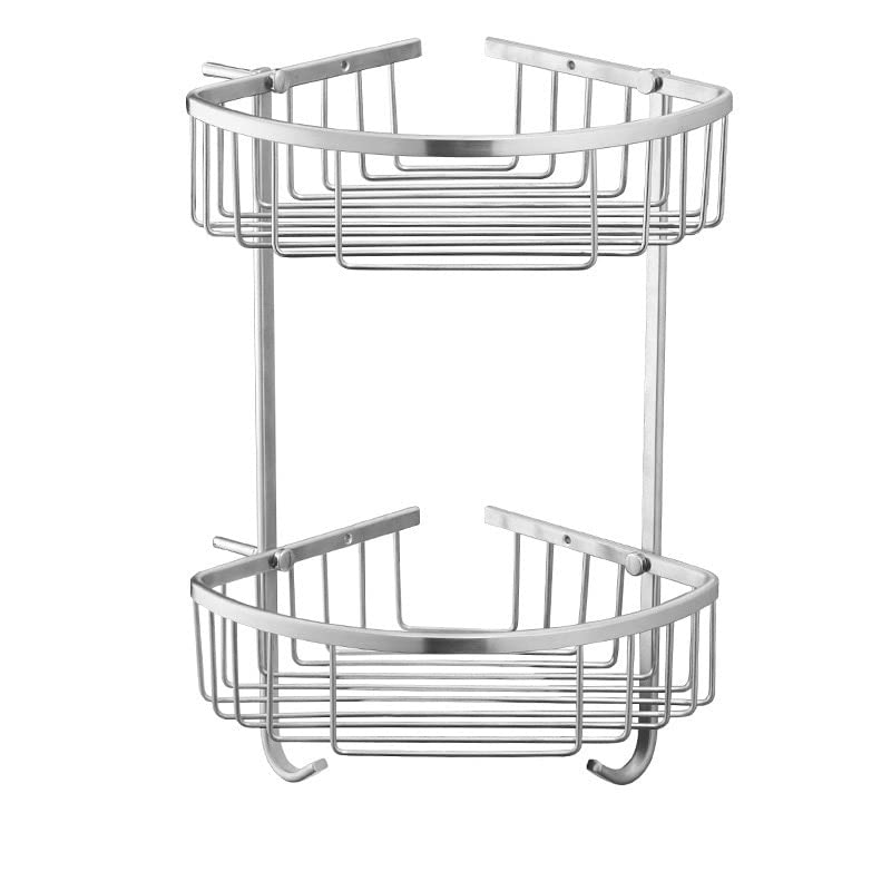 GTFDXJ Corner Shower Caddy 304 Stainless Steel Bathroom Storage Rack Corner Triangle Basket Bathroom Wall-Mounted Storage Shelf Shower