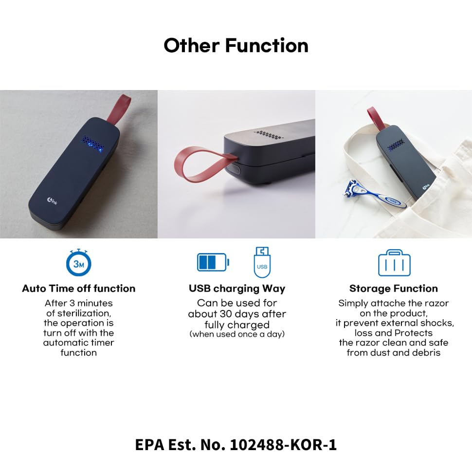 Amazon.co.jp: LINK携帯用シェーバー殺菌器クリーニングパッド