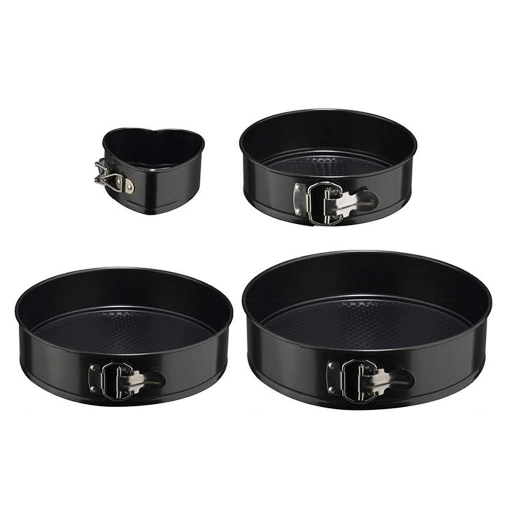 minansostey Metal Cake Baking Pan Removable Bottom Springform Cheesecake Pan Heart Round Shape Non-stick Baking Molds Kitchen