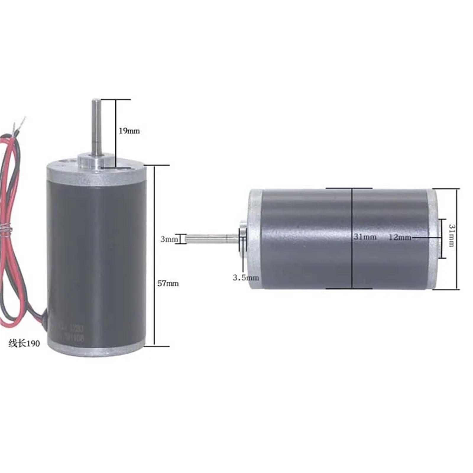 1 szt. Mikro silnik elektryczny 12 V 24 V RS-3157 wysoki 8000 obr./min silnik z szczotką węglową o niskim poziomie hałasu do robotyki narzędzi CNC redukcja biegów (6000R)