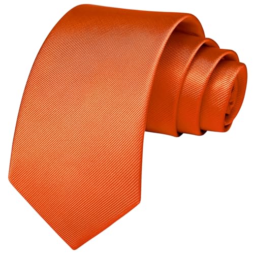 Image of Enlision Ties for Men Solid Color 3.35 inch Formal Business Necktie Classic Satin Mens Wedding Party Ties