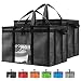 NZ Home Food Delivery Bags, Insulated Reusable Grocery Bag | Ideal for Uber Eats, Instacart, Doordash, Grubhub, Postmates, Restaurant, Catering, Grocery Transport | Dual Zipper (XXXL 2 Pack)