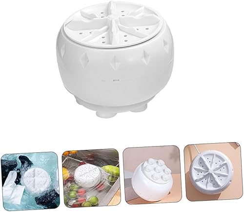 Miniatura 7 de Mini lavadora portátil de 2 piezas con ventosa de alimentación USB para casa rv universidad y limpieza para telas delicadas como calcetines y ropa