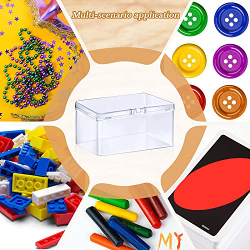 Qunclay 10 Pcs Playing Card Case Clear Playing Card Box Playing Deck Card Storage Box Card Deck Holder Trading Card Organizer Compatible With Mtg/Tcg Baseball Sports Cards, 4.33 X 2.95 X 2.17 Inch #TOP5