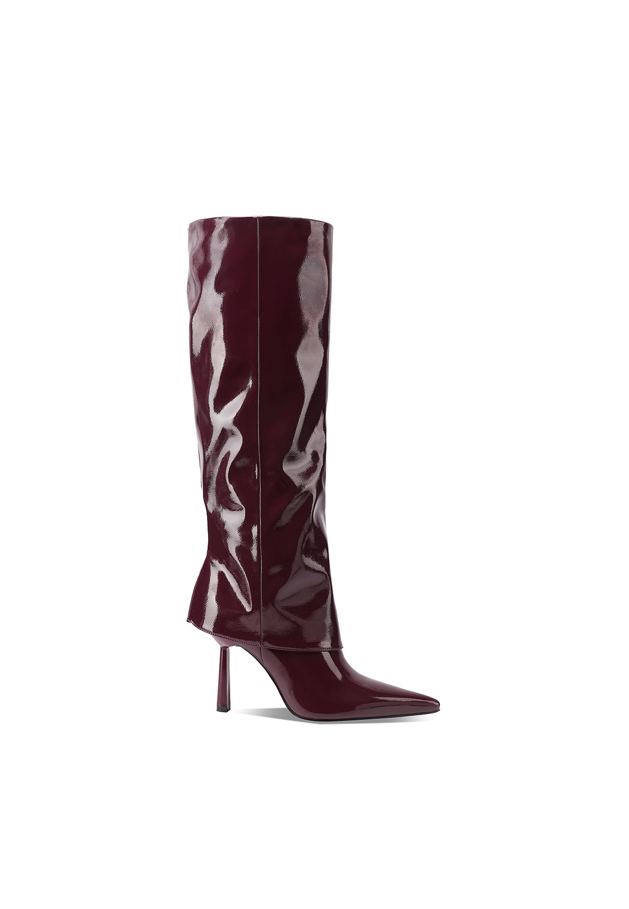 QUEEN HELENA Stivali Alti a Gambale Largo con Tacco a Spillo Casual Donna K3970