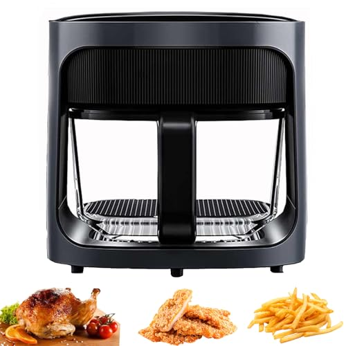 Freidora De Aire 6l, Freidora Eléctrica Multifunción, Tecnología Fry Force 360°, Sin Aceite, Ajuste De Temperatura Con 7 Preajustes, Pantalla LED, Asar, Hornear, Deshidratar, Recalentar