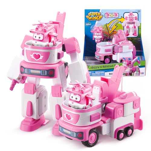 Juguetes para niños de 3 años Super Wings Dizzy avión transformable para tardes de juego en casa