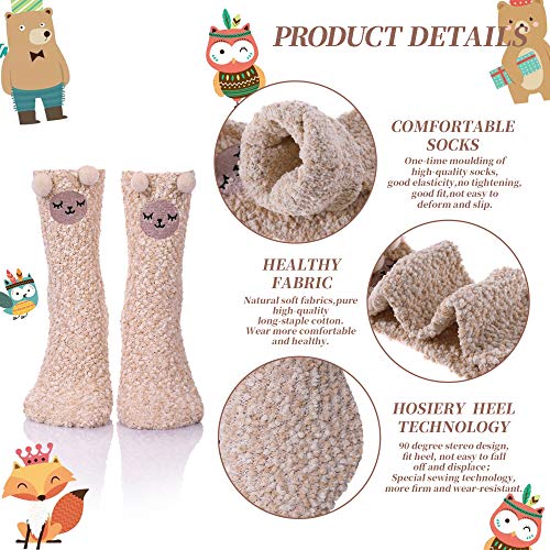 Dyw Womens Soft Cute Funny Animal Designe Microfiber Slipper Socks Cozy Fuzzy Winter Warm Socks thumb #1
