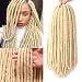 7 Packs Dreadlocs Faux Locs Hair Extensions Straight Goddess Locs 14 Inch Synthetic Crochet Hair Soft Crochet Braids (14 Inch, 613#)