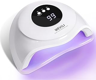 WEVILI UV LED Nail Lamp 72W, Faster Gel Polish Nail Dryer,Professional Gel UV Light for Nails with 3 Timers & Auto Sensor, Gel Polish Light Nail Curing Lamp with LCD Screen for Salon and Home