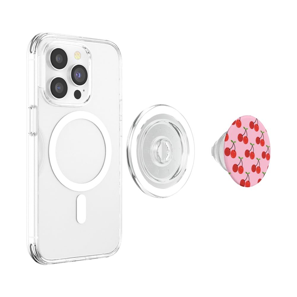 Amazon.com: Cherry Pattern Pink PopSockets PopGrip