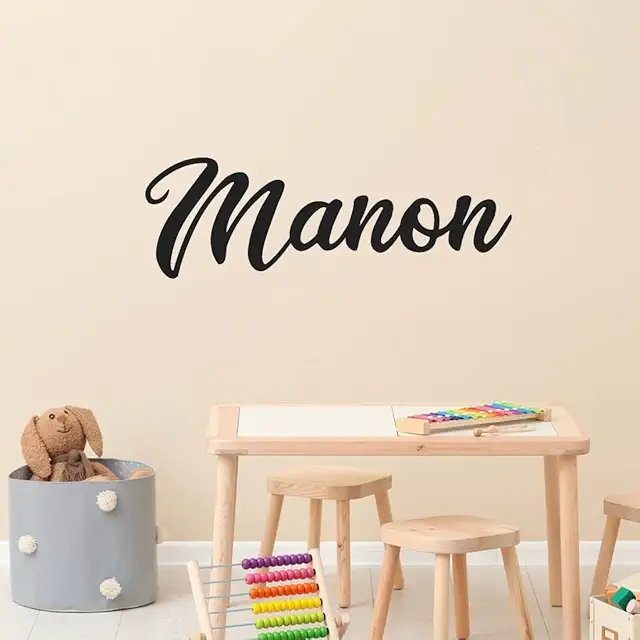Stickers prénom personnalisés : 14 polices et couleurs au choix pour chambre enfant