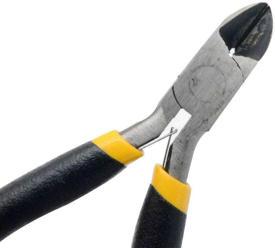 Zestaw szczypiec kombinowanych, obcinak boczny 4.5 "Kompaktowy obcinacz sznurka Szczypce do cięcia po przekątnej Nożyce do drutu do biżuterii Małe druty (zestaw 2 szt.)