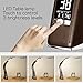 WILIT U2 LED Desk Lamp, Dimmable Office Lamp, Eye-caring LED Table Lamp, Alarm Clock, Thermometer, Calendar Display Screen, 3 Brightness Levels, Touch Panel Control, 5W, Coffee
