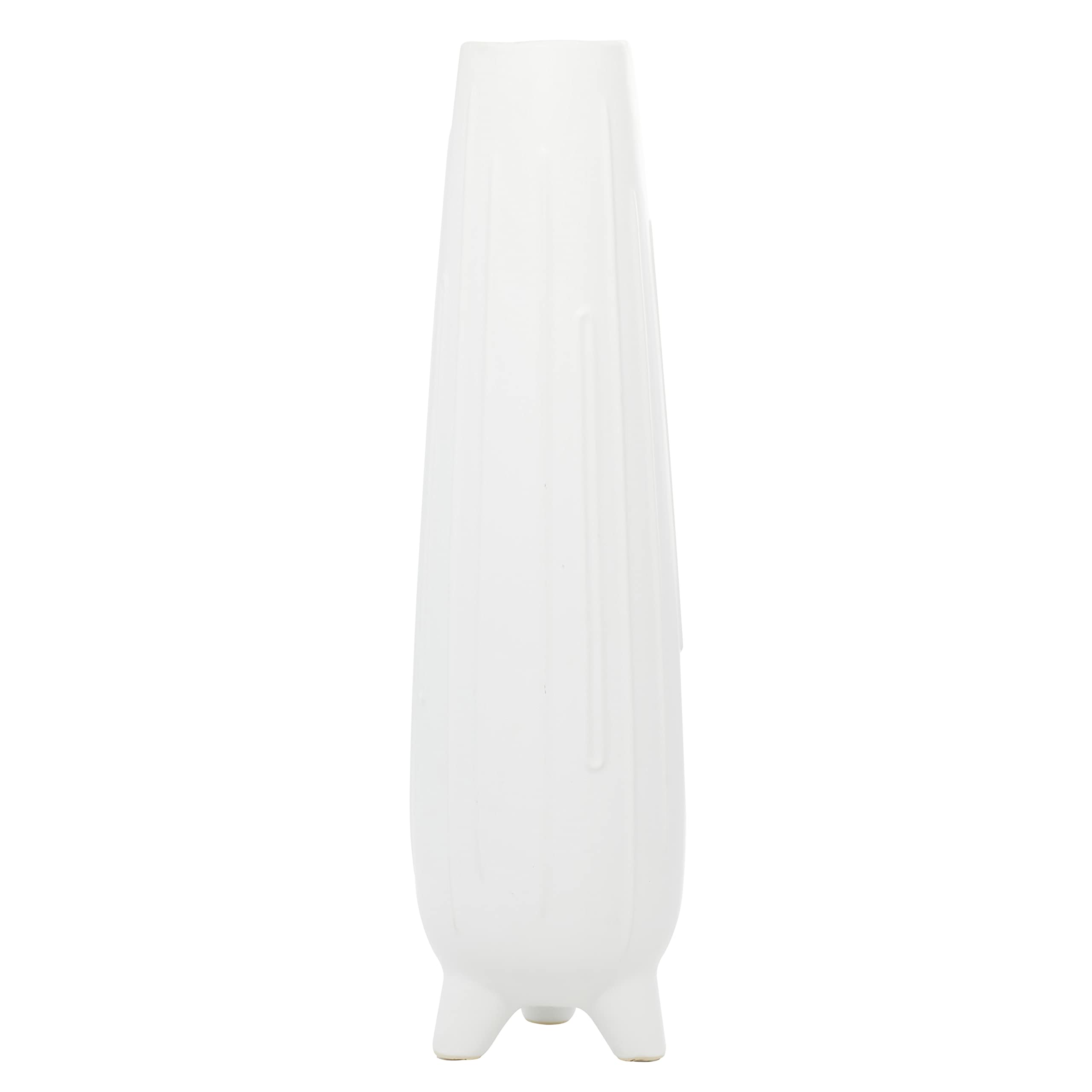 Vase en céramique blanc pour sublimer votre table basse de salon moderne