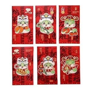 Ziddar 6 Stück Panda Neujahrs Umschläge